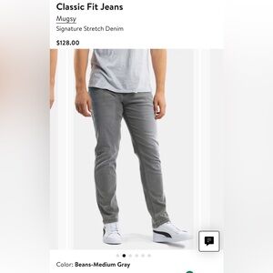 Mugsy Signature Stretch Denim in Medium Gray